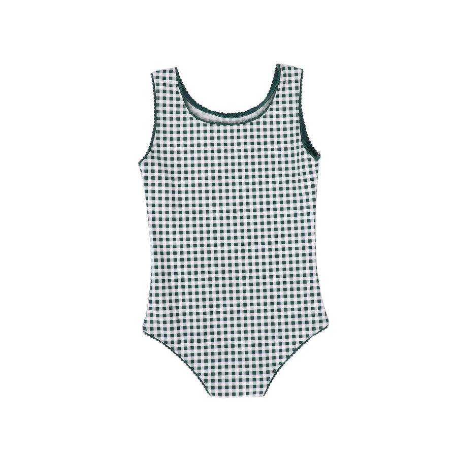 Gingham bow green bathing suit by TWC