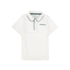 Piped green swim polo top by TWC