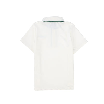 Piped green swim polo top by TWC