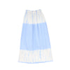 Crinkle light blue tie dye maxi skirt by Valentina