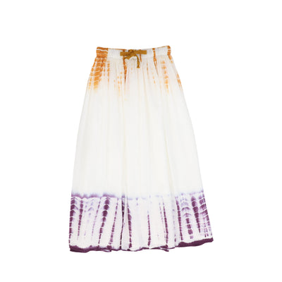 Crinkle purple tie dye maxi skirt by Valentina