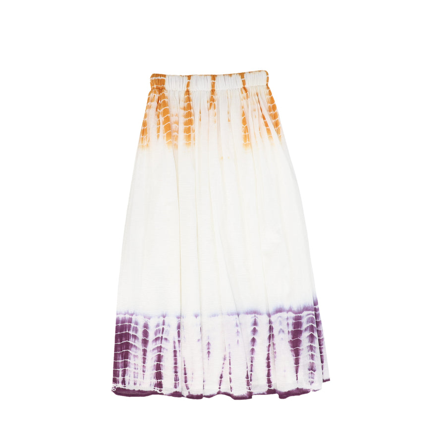 Crinkle purple tie dye maxi skirt by Valentina