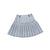 Low cut blue denim pleated skirt by Bace