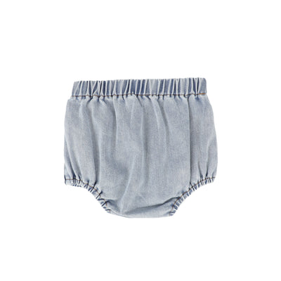 Button denim bloomers by Bace