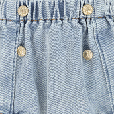 Button denim bloomers by Bace