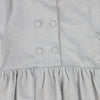 Wool button light grey waisted dress by Bamboo