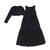 Tiered velour & cupro black maxi dress by Bamboo