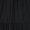 Tiered velour & cupro black maxi dress by Bamboo