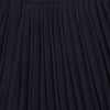 Knit trim navy sweater & pleated skirt set by Bamboo