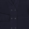 Double breasted navy knit blazer by Bamboo