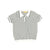 Striped collar sage sweater by Le Bourdon