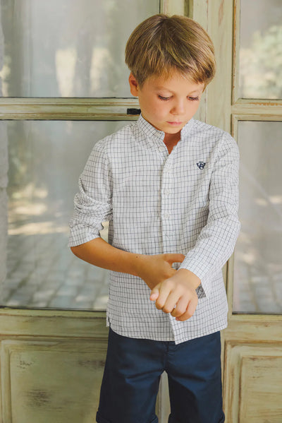 Marine check shirt by Tartine Et Chocolat