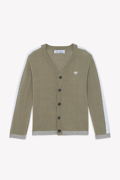 Khaki V-neck cardigan by Tartine Et Chocolat