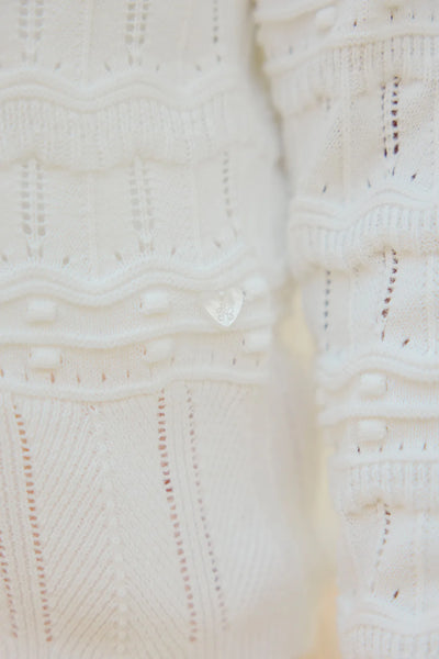 Pointelle white cardigan by Tartine Et Chocolat