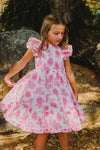 Pink printed dress by Tartine Et Chocolat