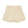 Button cream pull on shorts by Coco Blanc