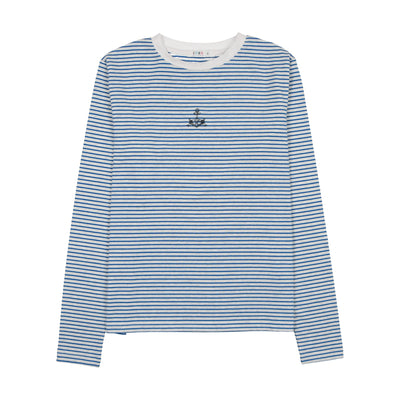 Light blue stripe anchor tee by Coco Blanc