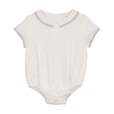 Contrast collar onesie by Coco Blanc