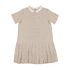 Sand linen drop pleat dress by Coco Blanc