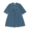 Scalloped denim dress by Coco Blanc