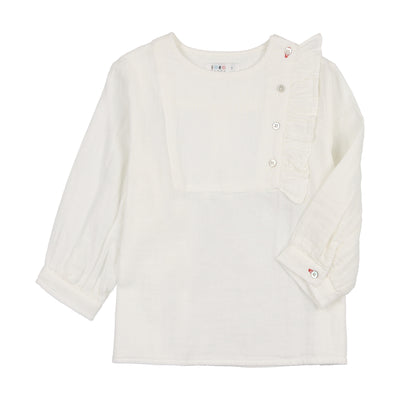 Ruffle white blouse by Coco Blanc