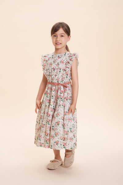 Bella pink flower dress by C'era Una Volta