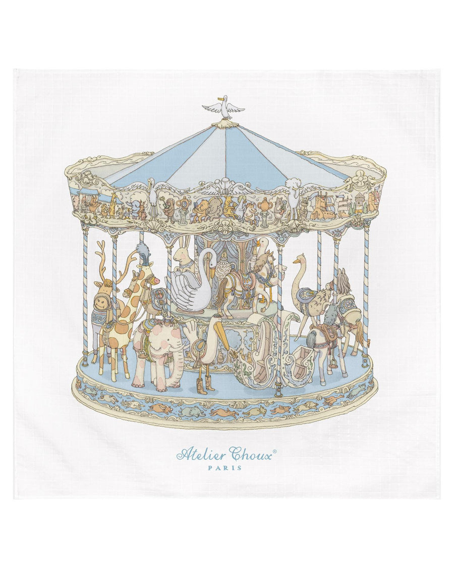 Carousel blue swaddle by Atelier Choux