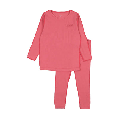 Classic ribbed coral loungewear by Bee & Dee