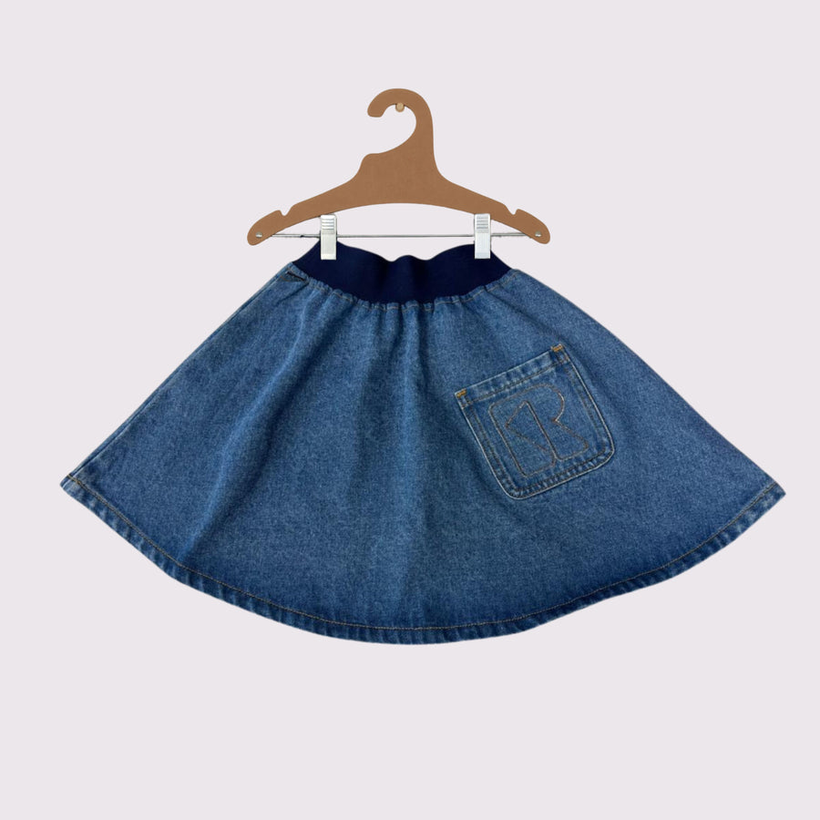 Cora Denim Pocket Skirt by Retro Kid