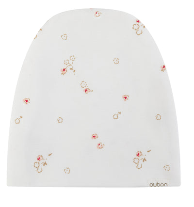 Floral print coral off white footie by Oubon