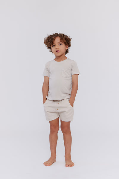 Utility stone shorts by Crew Kids