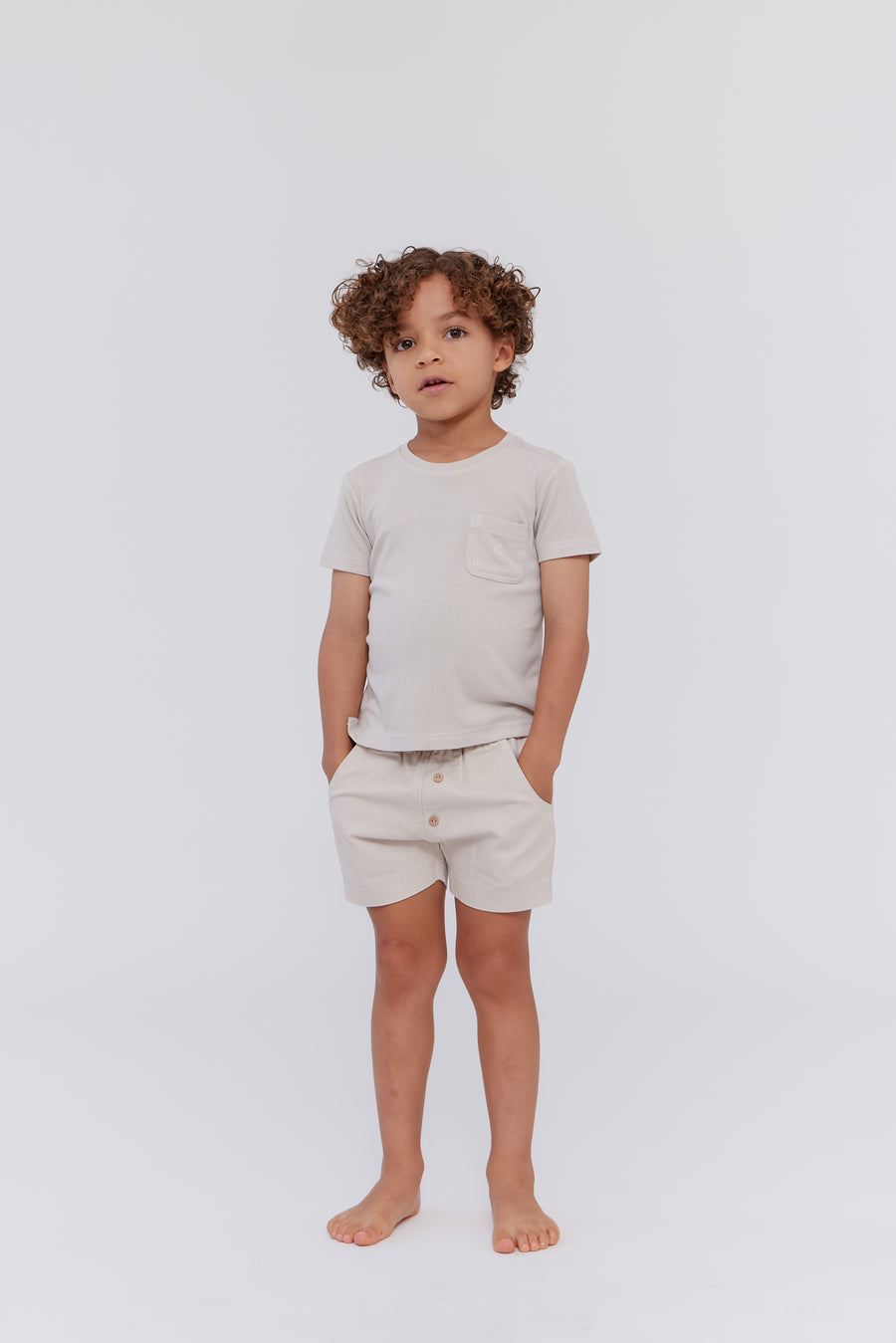 Utility stone shorts by Crew Kids