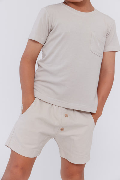 Utility stone shorts by Crew Kids