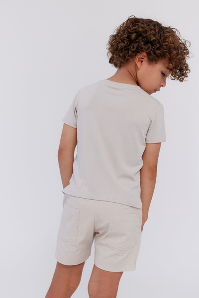 Utility stone shorts by Crew Kids