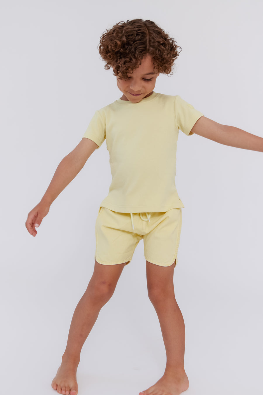 Jean wash yellow shorts by Crew Kids