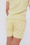 Jean wash yellow shorts by Crew Kids