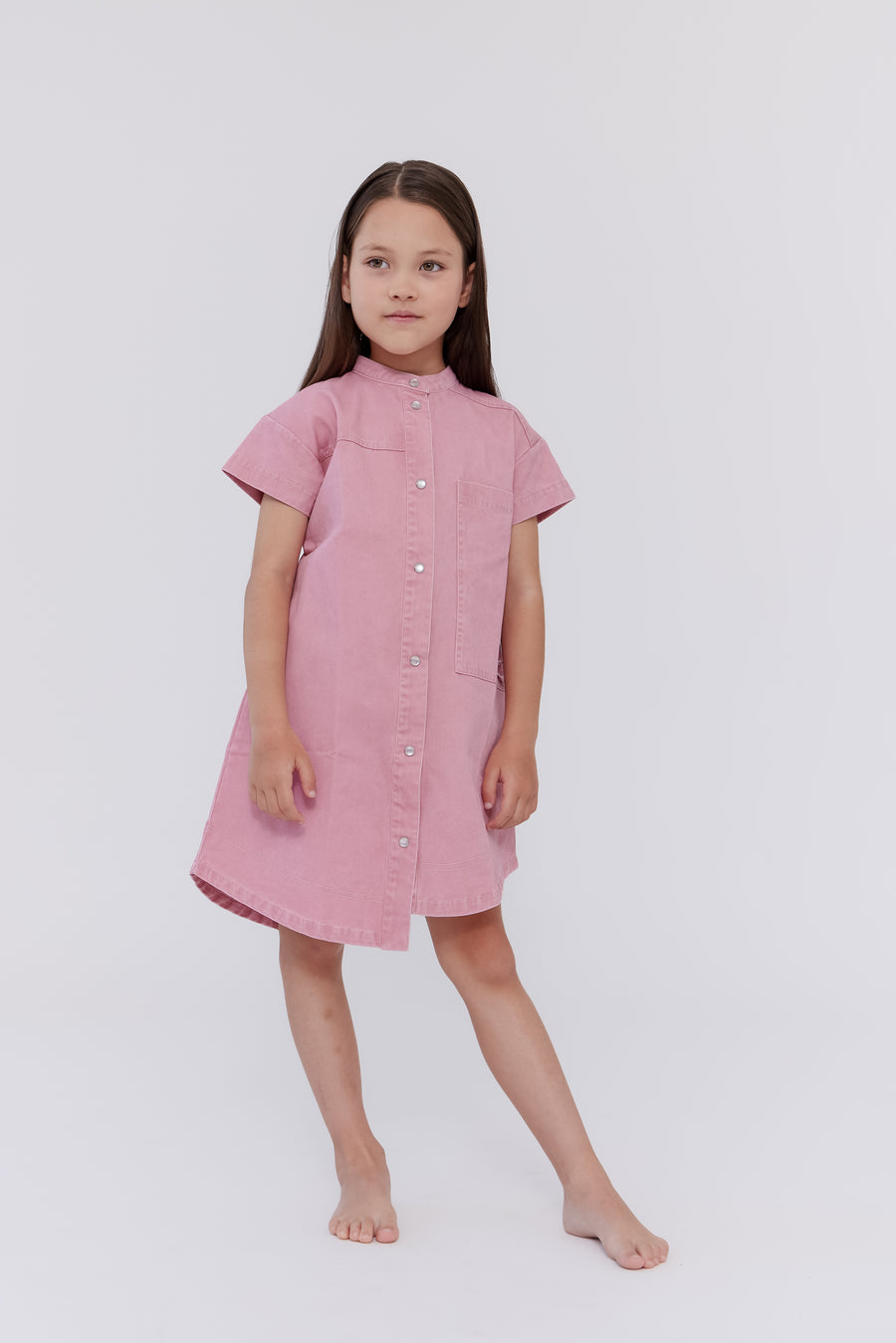 Utility pink shirt dress by Crew Kids