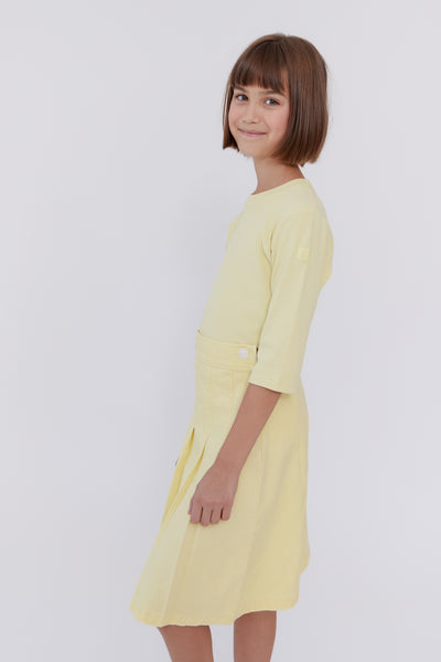 Half pleat yellow skirt by Crew Kids