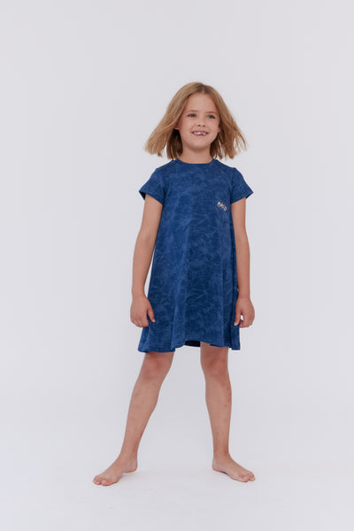 Rib blue dress by Crew Kids