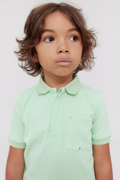 Grommet green pocket polo by Crew Basics