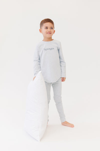 Heathered blue pajamas by Crew Lounge