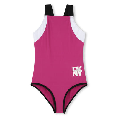 One piece pink bathing suit by DKNY