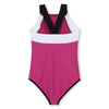 One piece pink bathing suit by DKNY