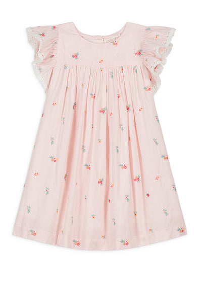 Shanti pink bouquet stripes dress by Louise Misha