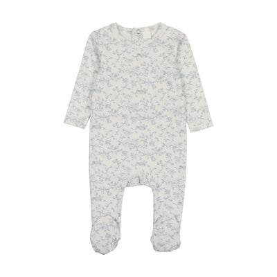 Dainty vine blue footie by Bonjoy