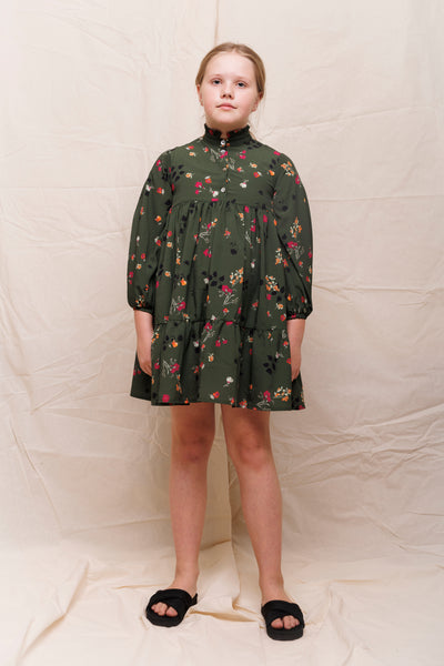 Green floral dress by Christina Rohde