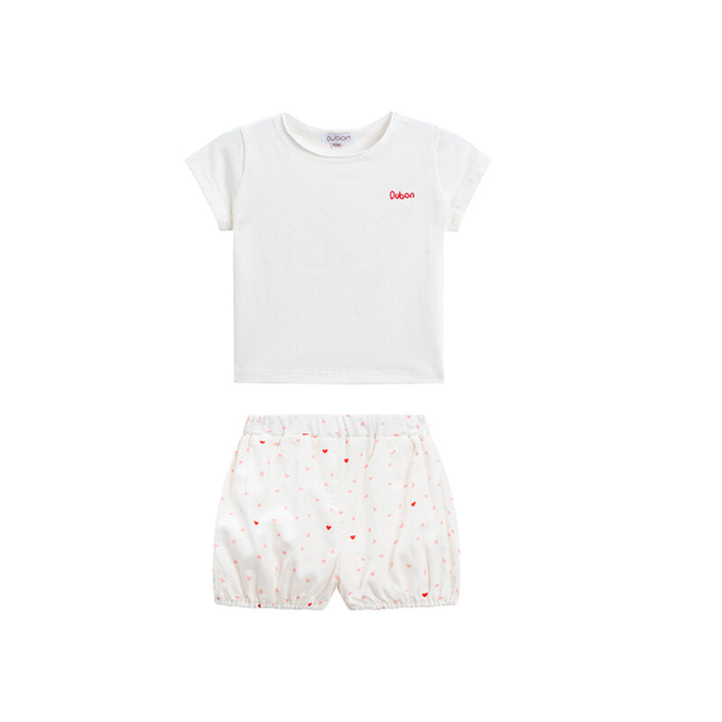 Heart bloomer + t-shirt set by Oubon