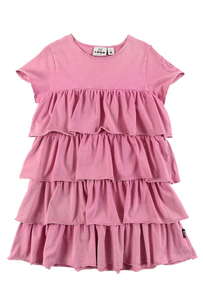 Tiered layers pink dress by Loud