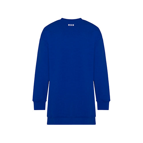 Royal blue sweatshirt dress by MSGM