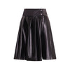 Leather pleated black skirt by MSGM